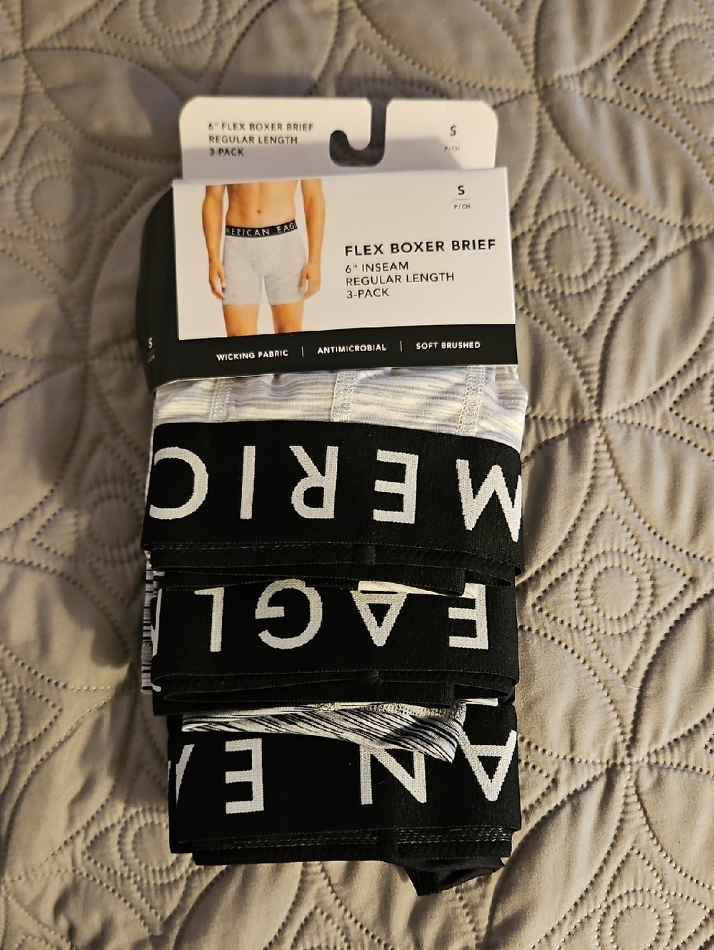American Eagle Outfitters Men’s Flex 6" Boxer Briefs  (3-Pack) NWT SMALL
